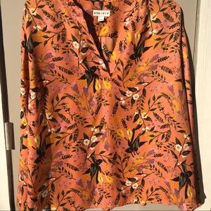 Long sleeve, orange floral blouse, size 2X from Ava&Viv